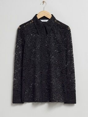 & Other Stories Slim fit lace shirt 10